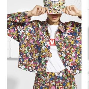Levis x Super Mario Oversized Cropped Tucker Jacket NWT